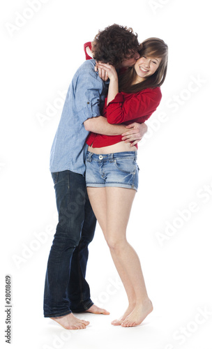 Photo: jeune couple d'ados amoureux en vacances jeune couple d'ados amoureux en vacances