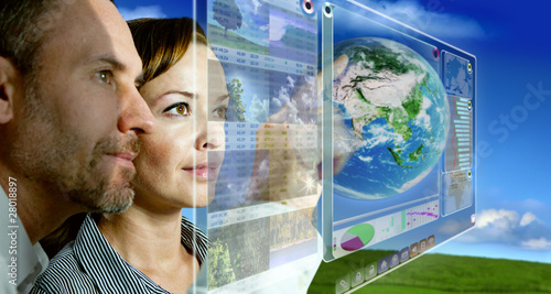 Foto: futuristic screen futuristic screen