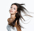 Sensual woman with beautiful long brown hairs Sensual woman with beautiful long brown hairs