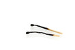 Photo: burnt matches isolated on white burnt matches isolated on white