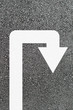 U-turn arrow on new asphalt U-turn arrow on new asphalt