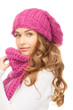 beautiful woman in winter hat beautiful woman in winter hat
