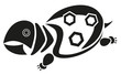 vector tattoo - black terrapin