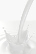 Pouring milk splash with copyspace