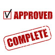 Approved and complete stamps