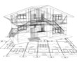 Architecture Blueprint Of A House. Vector