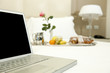 Hotel Breakfast And Laptop