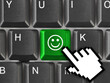 Photo: Computer keyboard with smile key Computer keyboard with smile key