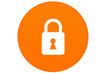 sécurité informatique - cadenas - orange