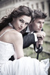 Fine art photo of an attractive wedding couple Fine art photo of an attractive wedding couple
