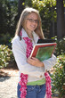Blonde Hair Girl with Books Blonde Hair Girl with Books