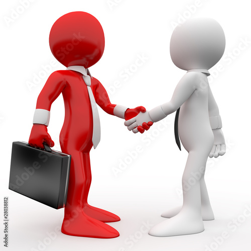 Illustration: Men shaking hands as a sign of friendship and agreement Men shaking hands as a sign of friendship and agreement