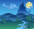 Fairy tale landscape at night 1 Fairy tale landscape at night 1