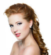 Photo: Attractive red-haired female with beautiful face Attractive red-haired female with beautiful face
