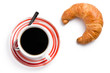 fresh croissant with coffee fresh croissant with coffee