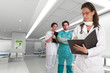 Medical personnel at the hospital