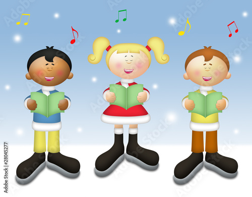 Illustration: Kids Caroling Kids Caroling