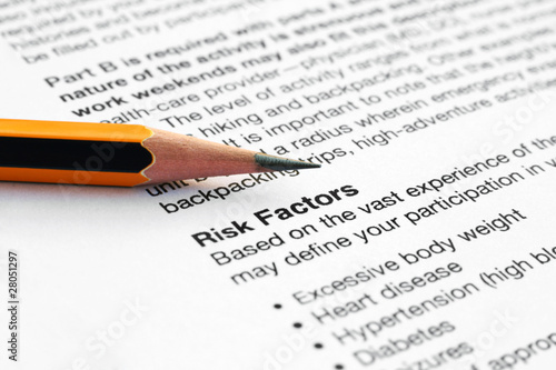 Photo: Health history form - risk Health history form - risk