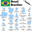 Vektor: Brasiliens Bundesstaaten Brasiliens Bundesstaaten