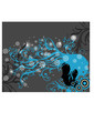 Girl silhouette with floral ornaments Girl silhouette with floral ornaments