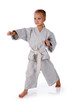 girl - karateka in kimono