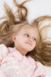 little girl in a pink elegant dress.