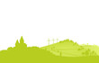 ville et énergies renouvelables sur fond de collines ville et énergies renouvelables sur fond de collines