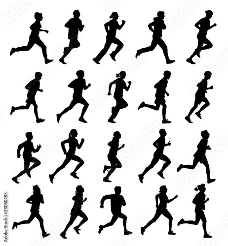 Vector: Running people Running people
