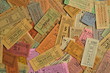Assortment Of Old Bus Tickets Assortment Of Old Bus Tickets