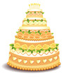 Big cake with sweet roses