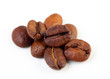 grain coffee arabiko taken pictures on white background