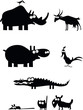 Silhouettes des animaux