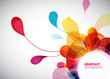 abstract colored background with leafs.