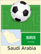 Saudi Arabia soccer football world flag map