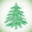 Silhouette of Christmas tree