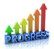 Progress colorful graph concept