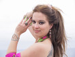 Arab dancer portrait with jewelry Arab dancer portrait with jewelry