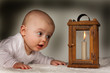 Gesicht eines staunenden Babys