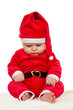 Kleines Baby als Weihnachtsmann