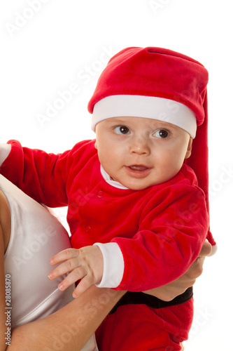 Photo: Kleines Baby als Weihnachtsmann Kleines Baby als Weihnachtsmann