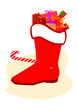 Nikolausstiefel - Santa Claus boots, gifts, sugar cane