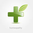 Logo homeopathy, alternative medicine (vector)