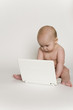 Baby with Mini Laptop Baby with Mini Laptop