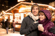 couple having a hot drink couple having a hot drink