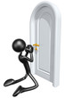 Begging To Be Let In At Closed Door