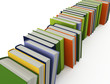 Stack of colorful real books