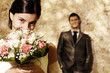 Photo: Primo piano di sposa con bouquet Primo piano di sposa con bouquet