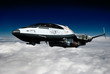 spaceship above the clouds spaceship above the clouds