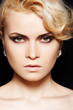 Glamour woman model with luxury make-up & chic shiny jewelry