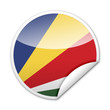 Pegatina bandera Seychelles con reborde